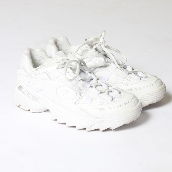 fila platform sneakers white